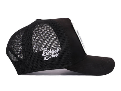 BlackBork Black Trucker Hat & V1 Doberman Patch