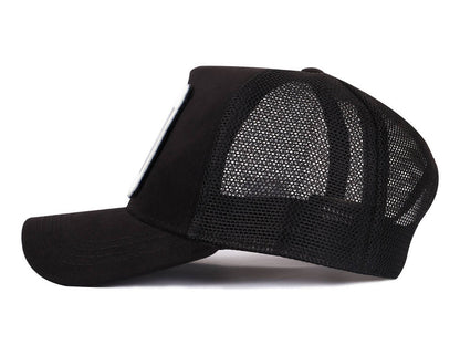 BlackBork Black Trucker Hat & V1 Doberman Patch