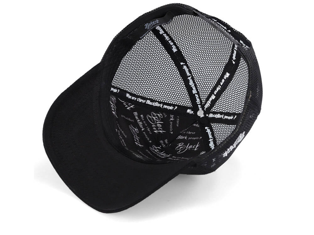 BlackBork Black Trucker Hat & V1 Why So Serious Patch