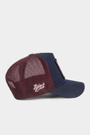 blah blah blah logolu lacivert-bordo trucker sapka