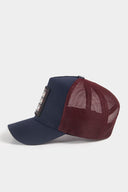blah blah blah logolu lacivert-bordo trucker sapka