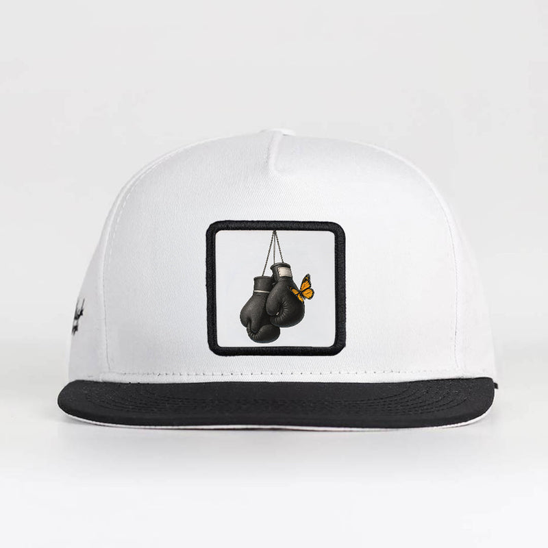 Black & White BlackBörk Snapback with Boxing patch