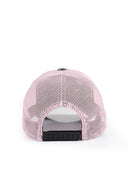 boss logolu antrasit-pembe trucker sapka