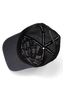 boss logolu antrasit-siyah trucker sapka
