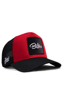 Black & Red Trucker Hat with Boss Patch - BlackBork