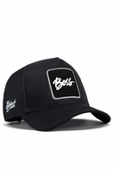 boss logolu siyah trucker sapka