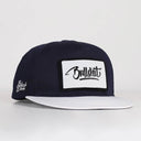 bullshit logolu beyaz-lacivert hip hop sapka