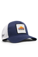 california outatime logolu cordura lacivert-beyaz trucker sapka
