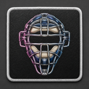Catcher Mask patch for BlackBork caps