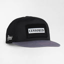 censored logolu gri-siyah hip hop sapka
