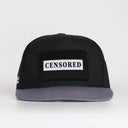 censored logolu gri-siyah hip hop sapka