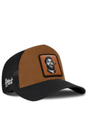 Black & Camel Trucker Hat with Che Guevara Patch - BlackBork