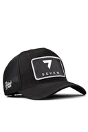 Cordura Black Trucker Hat with Number 7 Patch