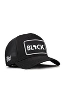 Cordura Black Trucker Hat with Black Patch