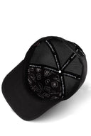 Cordura Black Trucker Hat with Black Patch