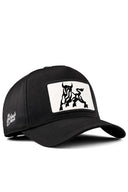 Cordura Black Trucker Hat with Bull Patch