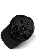 Cordura Black Trucker Hat with Hustle Patch