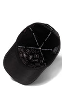 Cordura Black Baseball Cap with I Hate People Patch