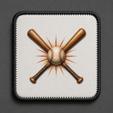 Crossed Bats patch for BlackBork caps