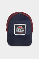 different wrong logolu lacivert-bordo trucker sapka
