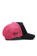don't kill my vibe logolu cordura siyah-pembe trucker sapka