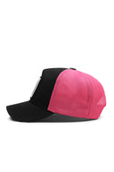 don't kill my vibe logolu cordura siyah-pembe trucker sapka