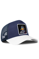 Cordura White & Navy Trucker Hat with Duckside Patch - BlackBork