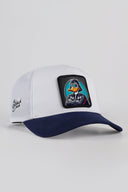 duckside logolu lacivert-beyaz trucker sapka