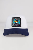 duckside logolu lacivert-beyaz trucker sapka