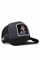 duckside logolu siyah-antrasit trucker sapka