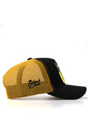 duckside logolu siyah-sar trucker sapka