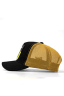 duckside logolu siyah-sar trucker sapka