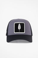 efendy logolu siyah-gri trucker sapka