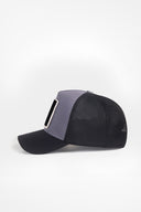 efendy logolu siyah-gri trucker sapka