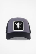 efendy logolu siyah-gri trucker sapka