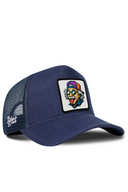 Cordura Navy Trucker Hat with Einstein Patch - BlackBork