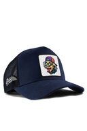 einstein logolu lacivert trucker sapka