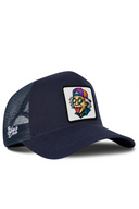 Navy Trucker Hat with Einstein Patch - BlackBork