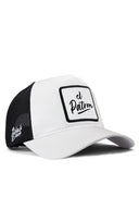 el patron logolu beyaz-siyah trucker sapka
