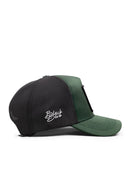 el patron logolu cordura petrol yesili-siyah trucker sapka
