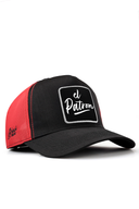el patron logolu cordura siyah-krmz trucker sapka