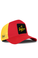 Red & Yellow Trucker Hat with El Patron Patch - BlackBork