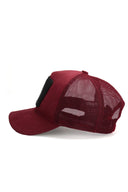 fight club logolu bordo trucker sapka