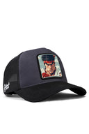 fighter logolu siyah-antrasit trucker sapka