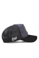 fighter logolu siyah-antrasit trucker sapka