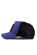 futbol sar lacivert logolu siyah-mavi trucker sapka