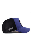 geyik logolu siyah-mavi trucker sapka