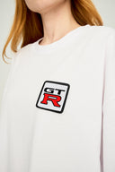 gtr logolu oversize m-l b-shirt beyaz