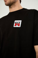 gtr logolu oversize m-l b-shirt siyah