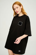 gtr logolu oversize m-l b-shirt siyah